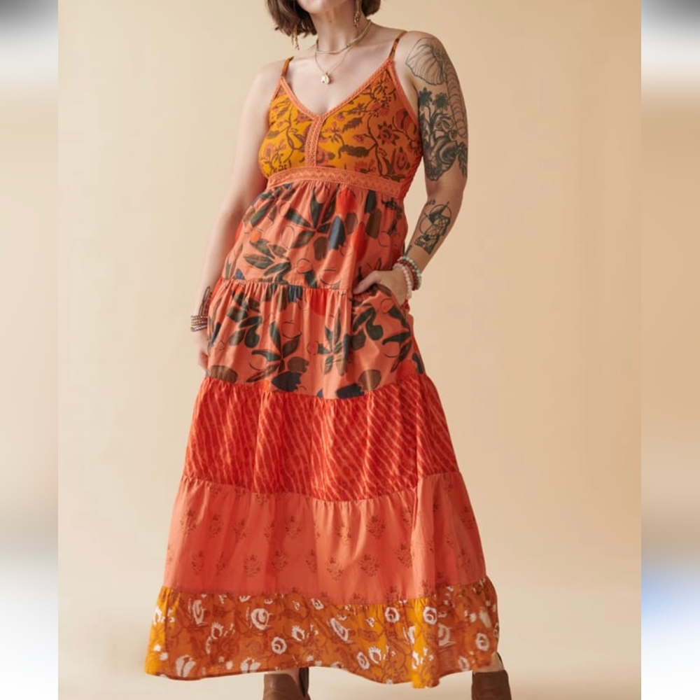 Earthbound Tiered Maxi Dress XL